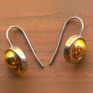 Vintage Elegant Gold & Silver Hook Minimalist Earrings